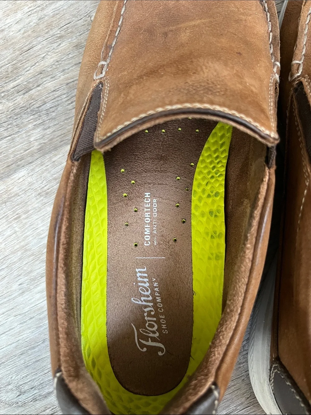 Florsheim Men’s Brown Leather Slip-On Loafers - Picture 4 of 8